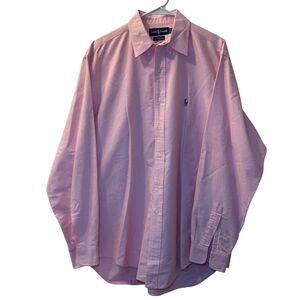 Polo Ralph Lauren Yarmouth Droptail Shirt Men 16.5-36 Pink Flesh Color Horse
